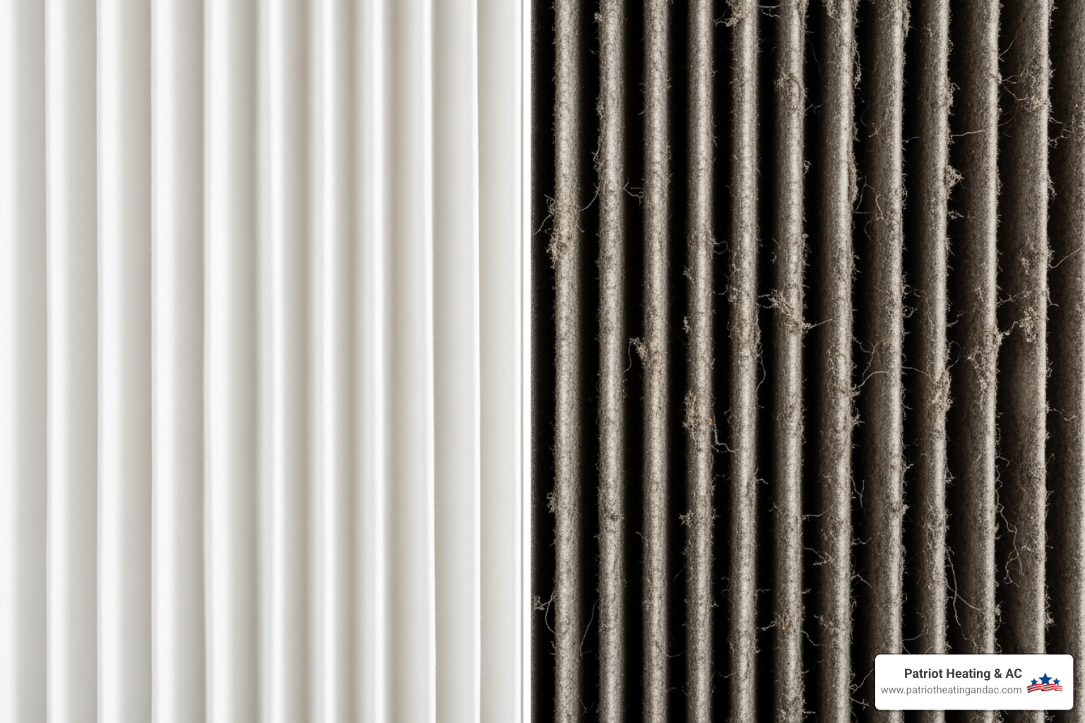 Clean vs dirty furnace air filter - Furnace blowing cold