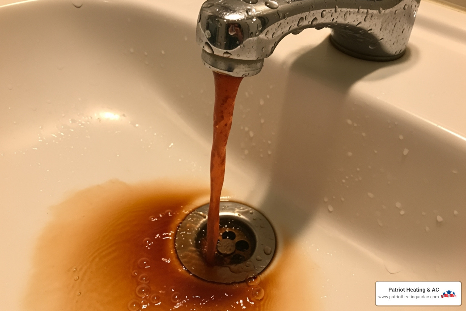 discolored rusty water from faucet - gas water heater repair
